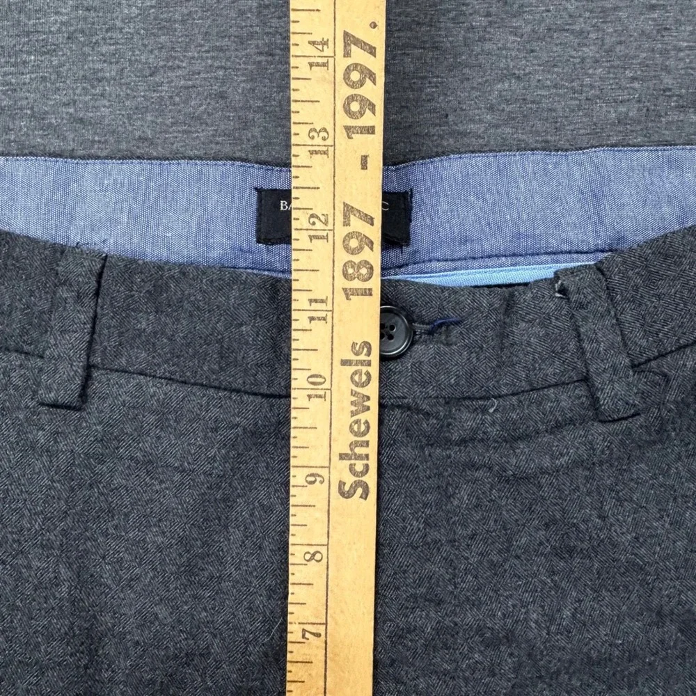 Banana Republic Pants Mens 34x34 Aiden Fit Cotton Blend Gray Herringbone Dress